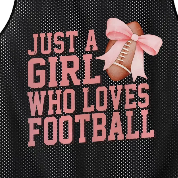 Coquette Football Just A Girl Who Love Football Mesh Reversible Basketball Jersey Tank