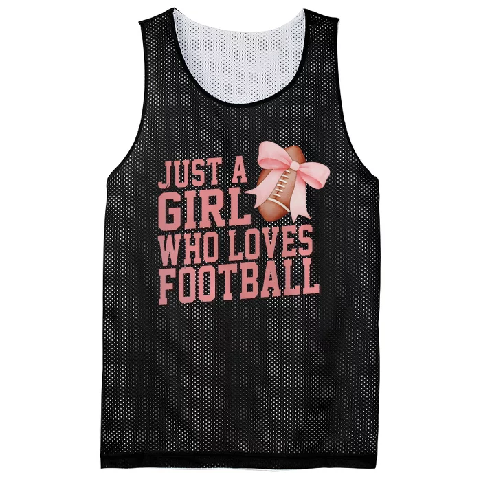 Coquette Football Just A Girl Who Love Football Mesh Reversible Basketball Jersey Tank