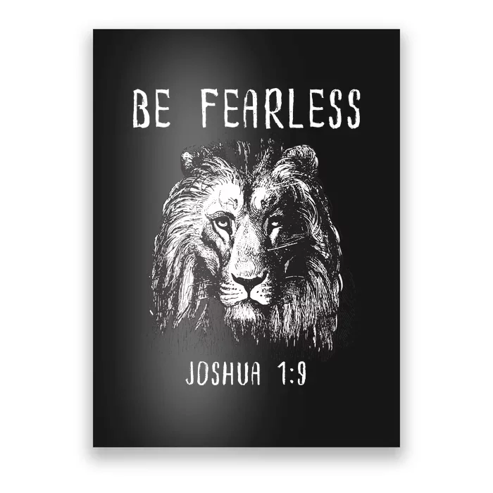 Christian Fearless Joshua 1:9 Faith Gift Poster