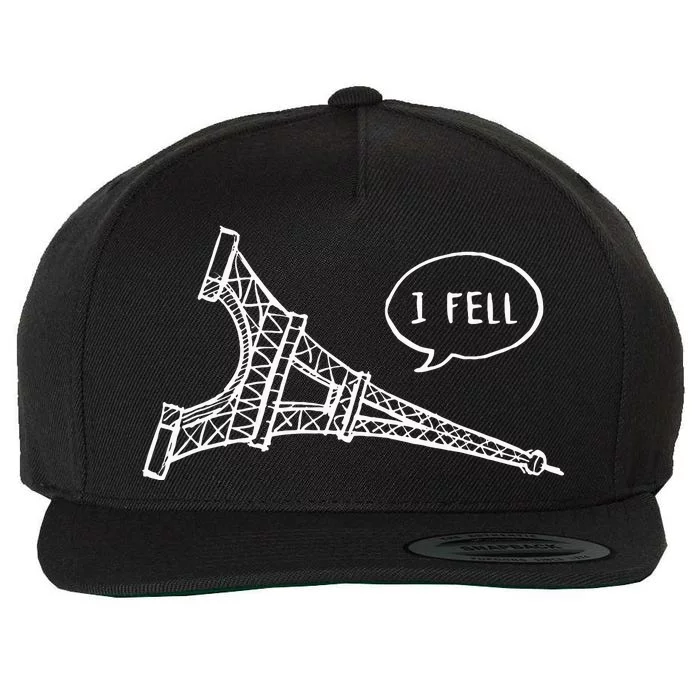 Cute French Joke I Fell Wool Snapback Cap