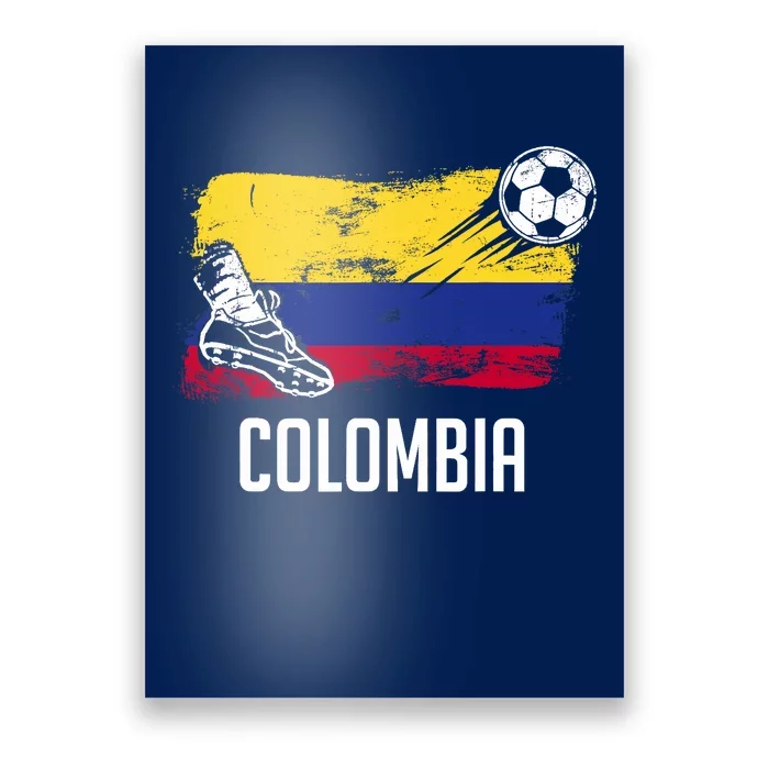 Colombia Flag Jersey Colombian Soccer Team Colombian Poster