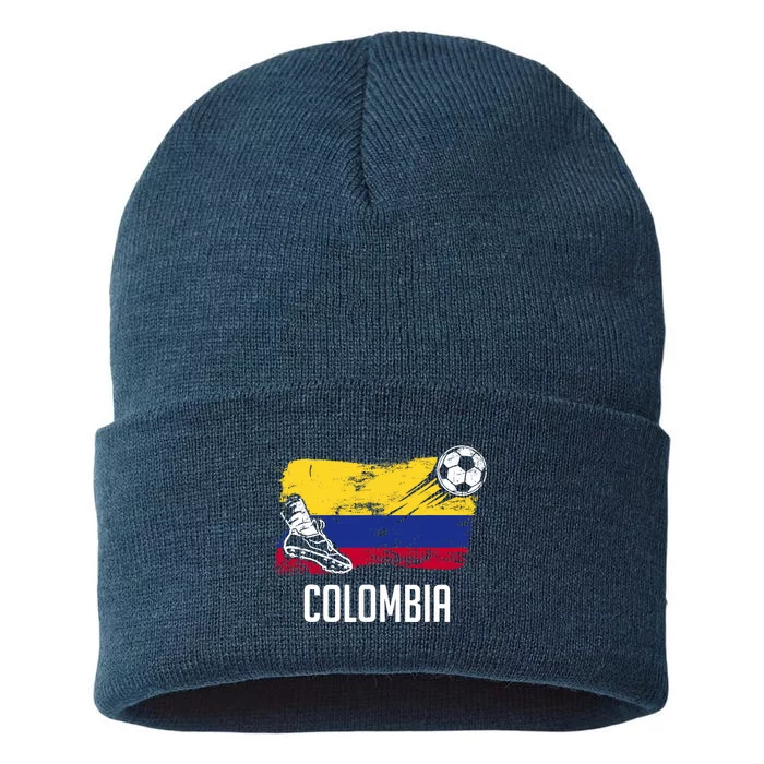 Colombia Flag Jersey Colombian Soccer Team Colombian Sustainable Knit Beanie