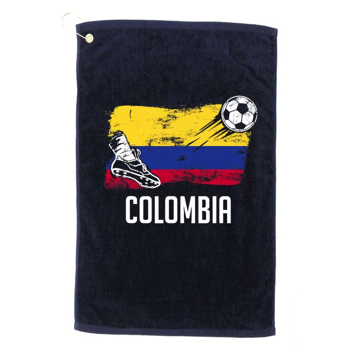 Colombia Flag Jersey Colombian Soccer Team Colombian Platinum Collection Golf Towel