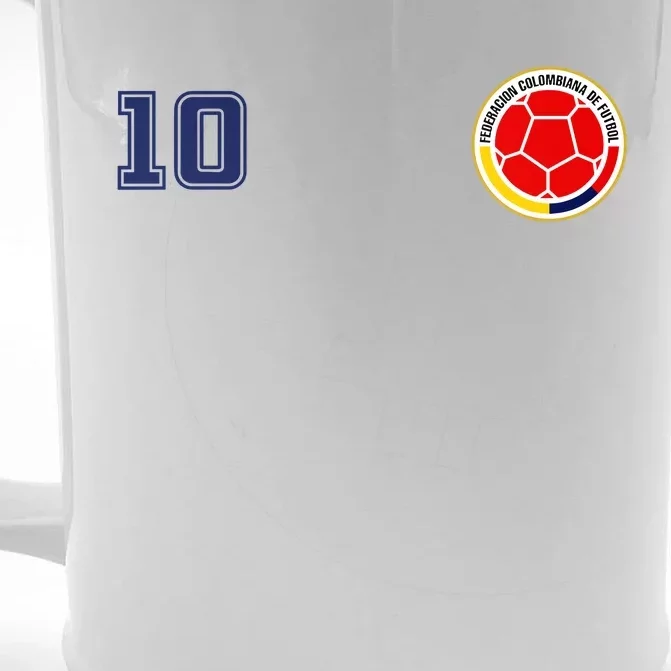 Colombia Flag Jersey Futbol Soccer Franela Colombia Front & Back Beer Stein