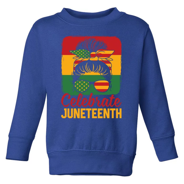 Celebrate Freedom Junenth 1865 Black Gift Toddler Sweatshirt