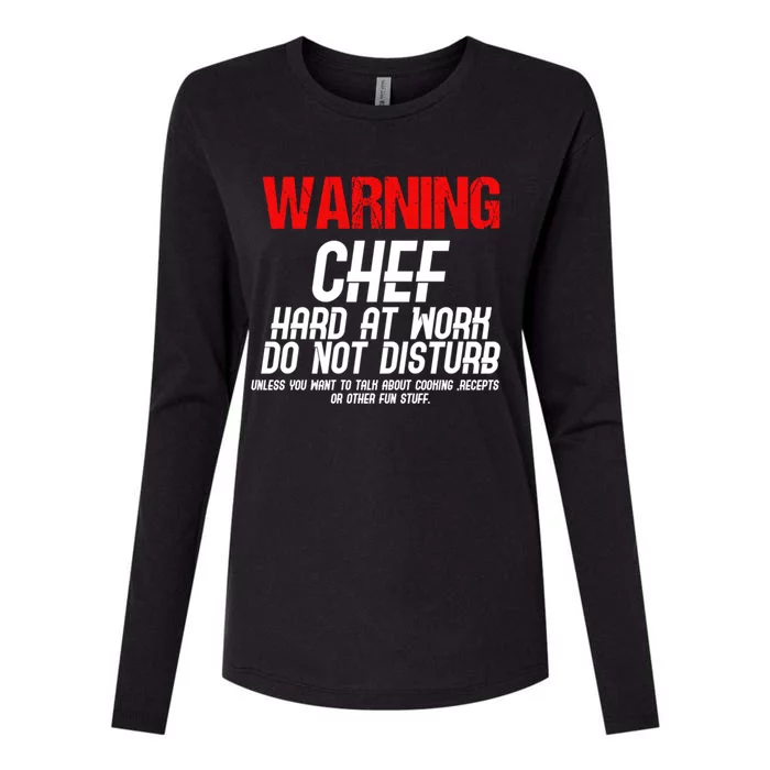 Chef Funny Joke Gift Womens Cotton Relaxed Long Sleeve T-Shirt