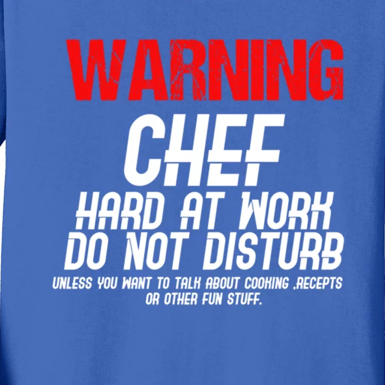 Chef Funny Joke Gift Kids Long Sleeve Shirt