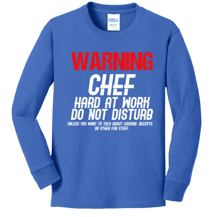 Chef Funny Joke Gift Kids Long Sleeve Shirt