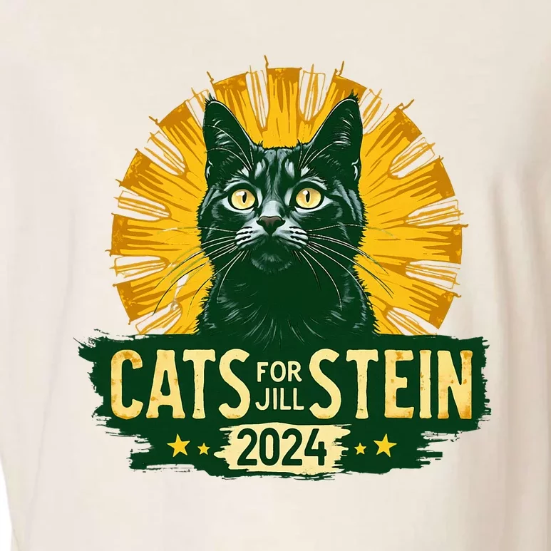 Cats For Jill Stein For President 2024 Usa Green Garment-Dyed Women's Muscle Tee