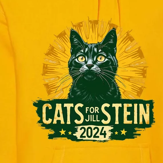 Cats For Jill Stein For President 2024 Usa Green Premium Hoodie