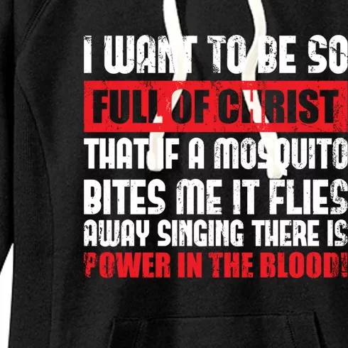 Christian Faith Jesus Devotee Christianity Funny Prayer Gift Women's Fleece Hoodie