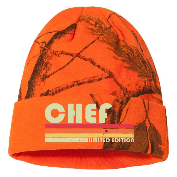 CHEF Funny Job Title Profession Birthday Worker Idea Kati - 12in Camo Beanie