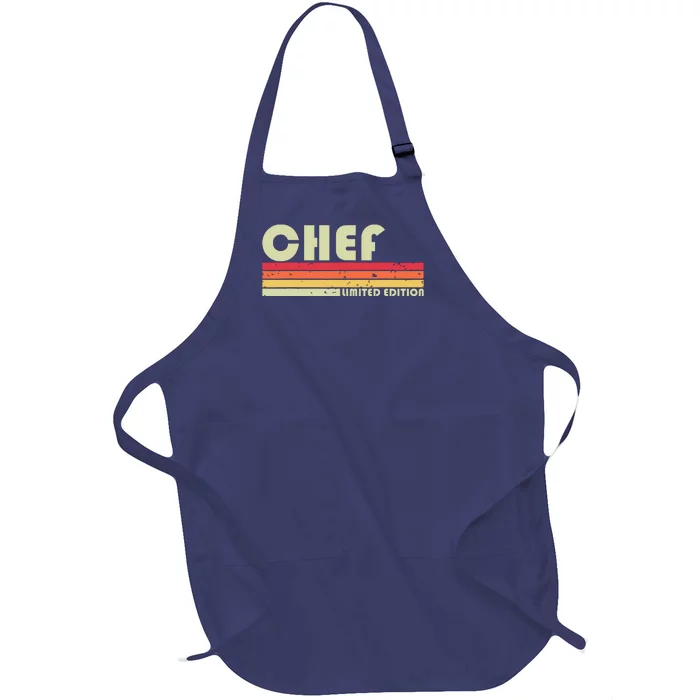 CHEF Funny Job Title Profession Birthday Worker Idea Full-Length Apron With Pocket