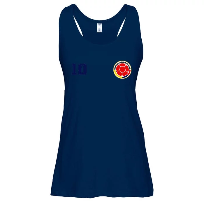 Colombia Flag Jersey Futbol Soccer Franela Colombia Ladies Essential Flowy Tank