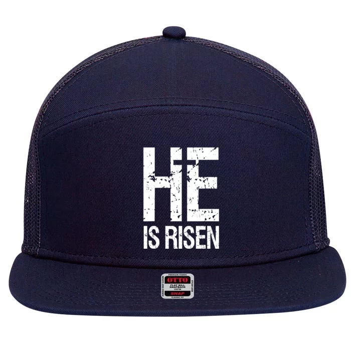 Christian Faith Jesus Christ Cross Easter 7 Panel Mesh Trucker Snapback Hat