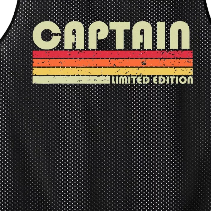 Captain Funny Job Title Profession Birthday Worker Idea Mesh Reversible Basketball Jersey Tank