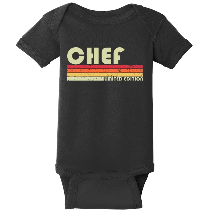 Chef Funny Job Title Profession Birthday Worker Idea Baby Bodysuit