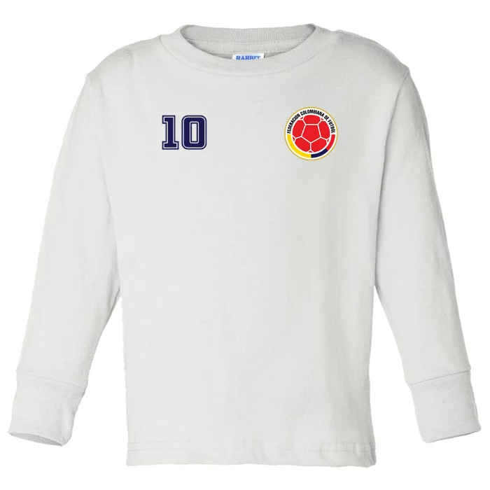 Colombia Flag Jersey Futbol Soccer Franela Colombia Toddler Long Sleeve Shirt