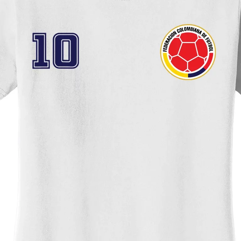 Colombia Flag Jersey Futbol Soccer Franela Colombia Women's T-Shirt