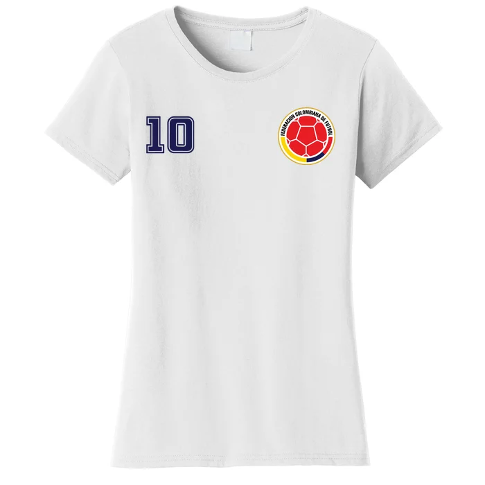 Colombia Flag Jersey Futbol Soccer Franela Colombia Women's T-Shirt