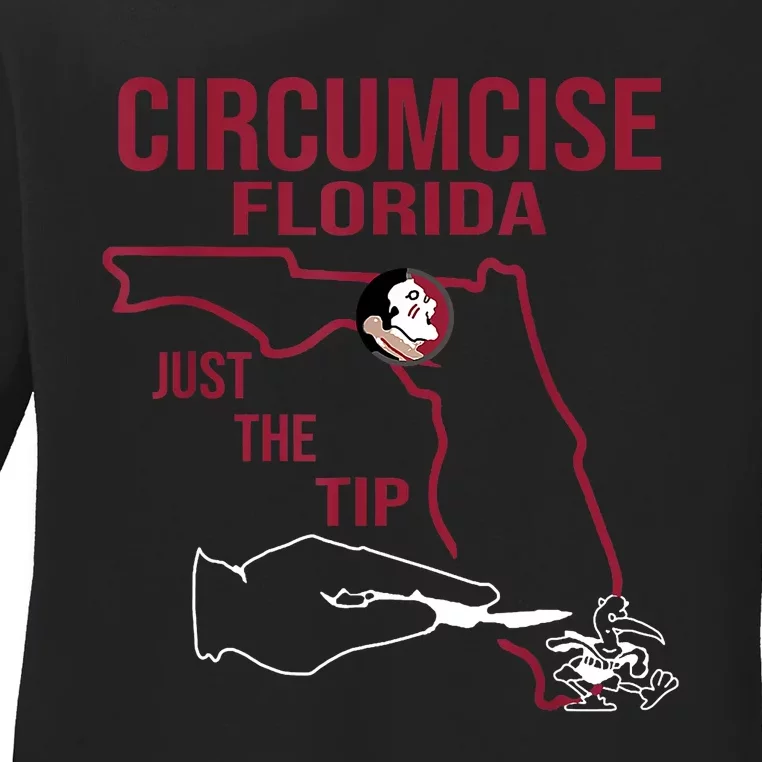 Circumcise Florida Just The Tip Ladies Long Sleeve Shirt