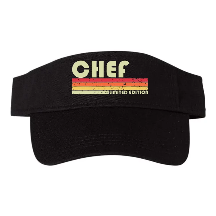 CHEF Funny Job Title Profession Birthday Worker Idea Valucap Bio-Washed Visor