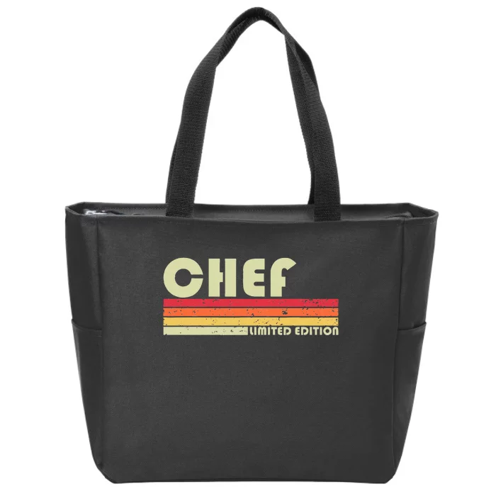 CHEF Funny Job Title Profession Birthday Worker Idea Zip Tote Bag