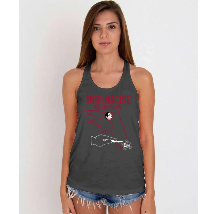 Circumcise Florida Just The Tip Women's Knotted Racerback Tank