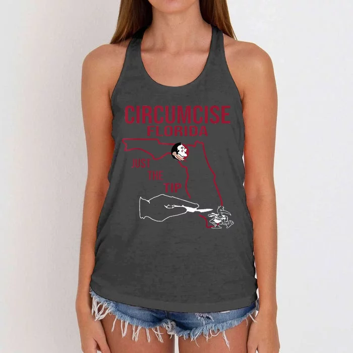 Circumcise Florida Just The Tip Women's Knotted Racerback Tank