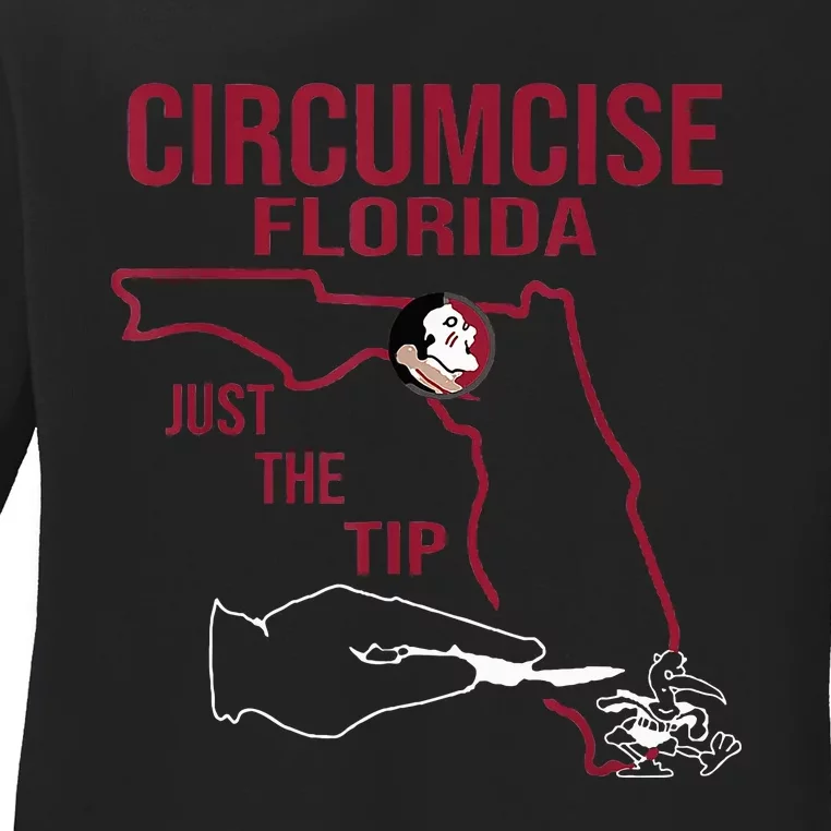 Circumcise Florida Just The Tip Ladies Long Sleeve Shirt