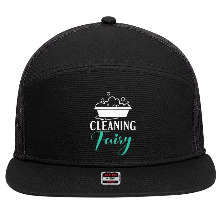 Cleaning Fairy Janitor Custodian 7 Panel Mesh Trucker Snapback Hat