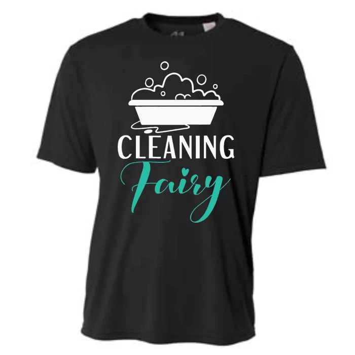 Cleaning Fairy Janitor Custodian Cooling Performance Crew T-Shirt