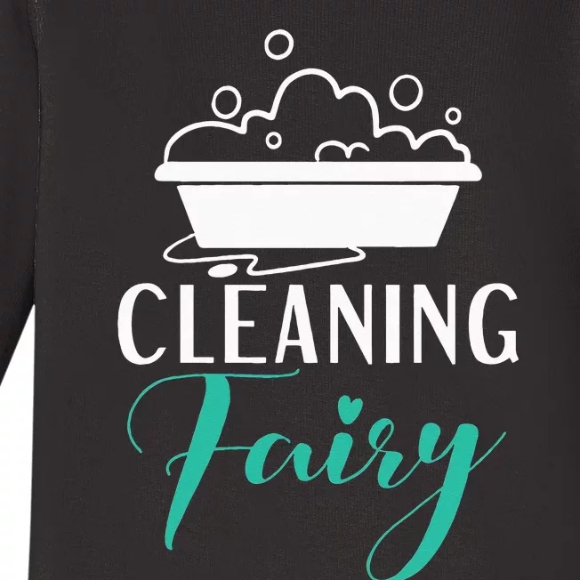 Cleaning Fairy Janitor Custodian Baby Long Sleeve Bodysuit