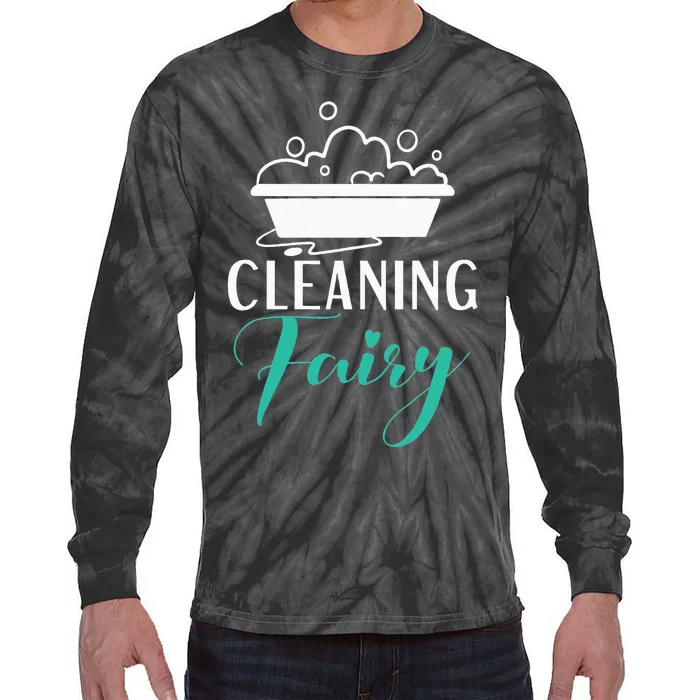 Cleaning Fairy Janitor Custodian Tie-Dye Long Sleeve Shirt