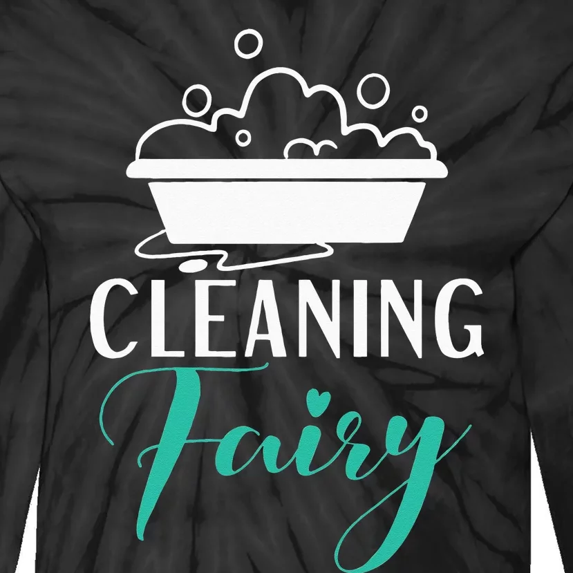 Cleaning Fairy Janitor Custodian Tie-Dye Long Sleeve Shirt