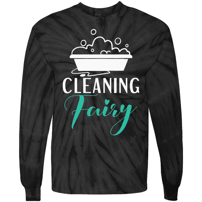 Cleaning Fairy Janitor Custodian Tie-Dye Long Sleeve Shirt