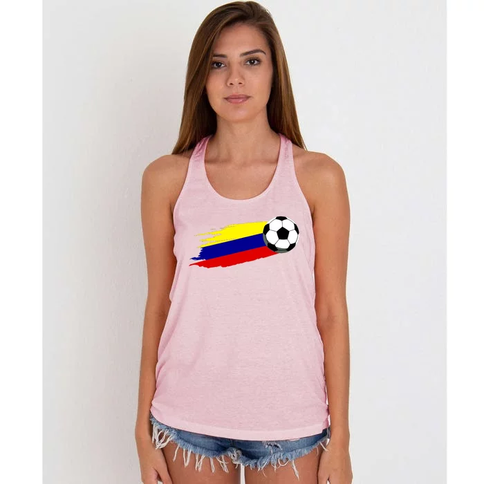 Colombia Flag Jersey Colombian Soccer Team Colombian Women's Knotted Racerback Tank