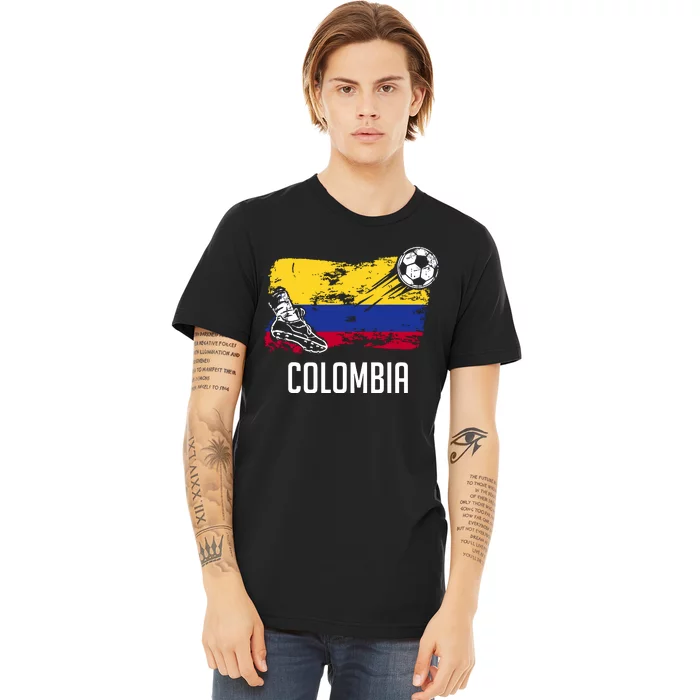 Colombia Flag Jersey Colombian Soccer Team Colombian Premium T-Shirt