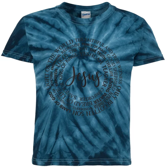 Christian Faith & Jesus Gift Kids Tie-Dye T-Shirt