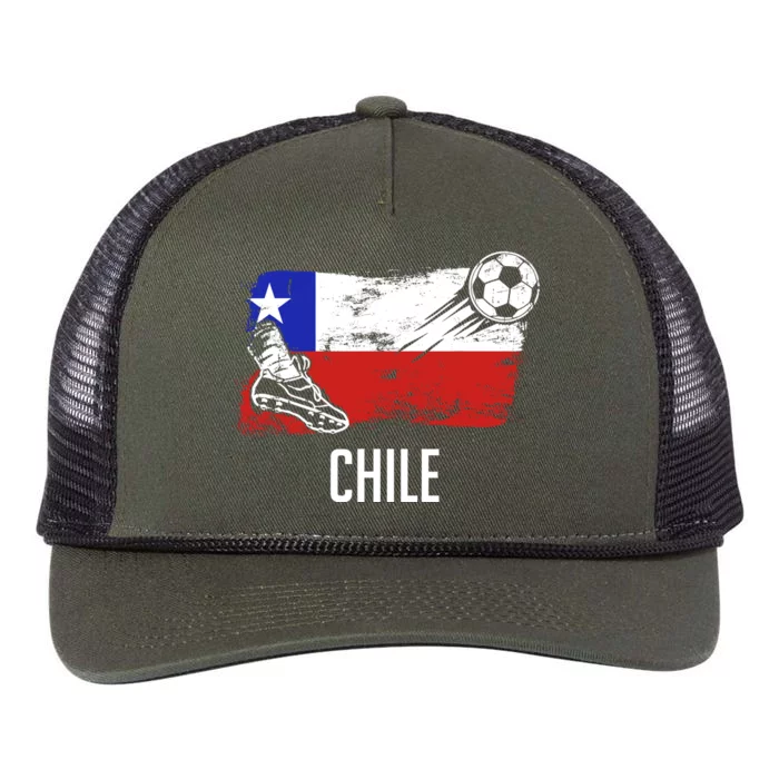 Chile Flag Jersey Chilean Soccer Team Chilean Retro Rope Trucker Hat Cap