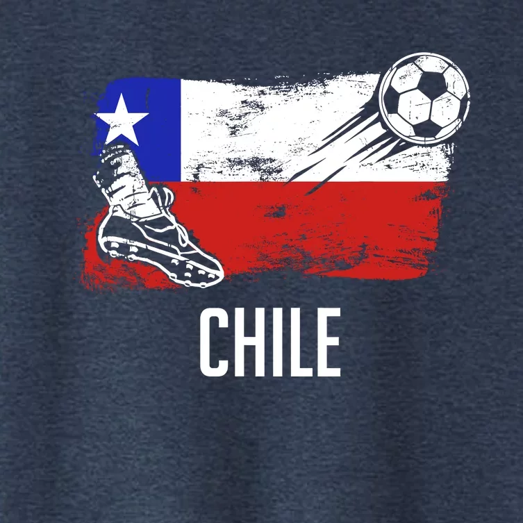 Chile Flag Jersey Chilean Soccer Team Chilean Women's Crop Top Tee