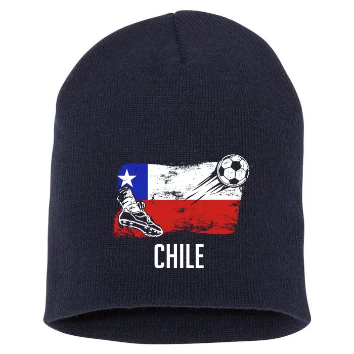 Chile Flag Jersey Chilean Soccer Team Chilean Short Acrylic Beanie