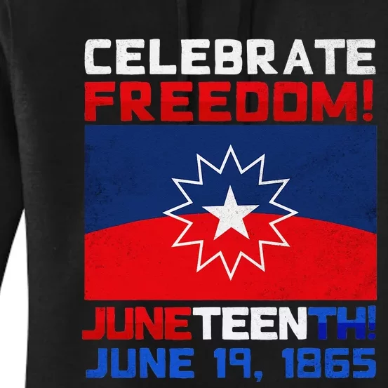 Celebrate Freedom Juneteenth Flag Black African Women's Pullover Hoodie