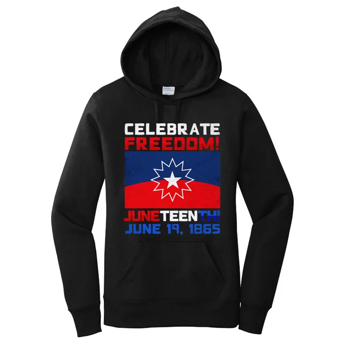 Celebrate Freedom Juneteenth Flag Black African Women's Pullover Hoodie