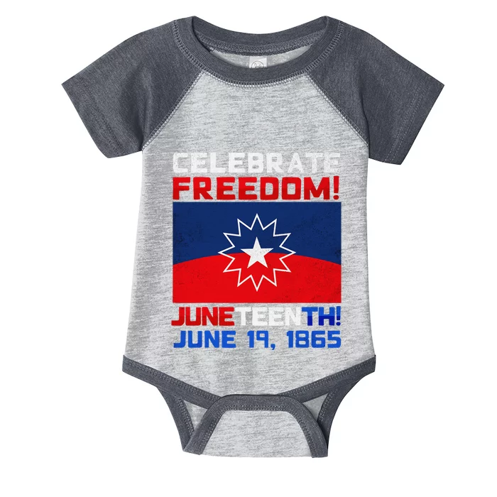 Celebrate Freedom Juneteenth Flag Black African Infant Baby Jersey Bodysuit