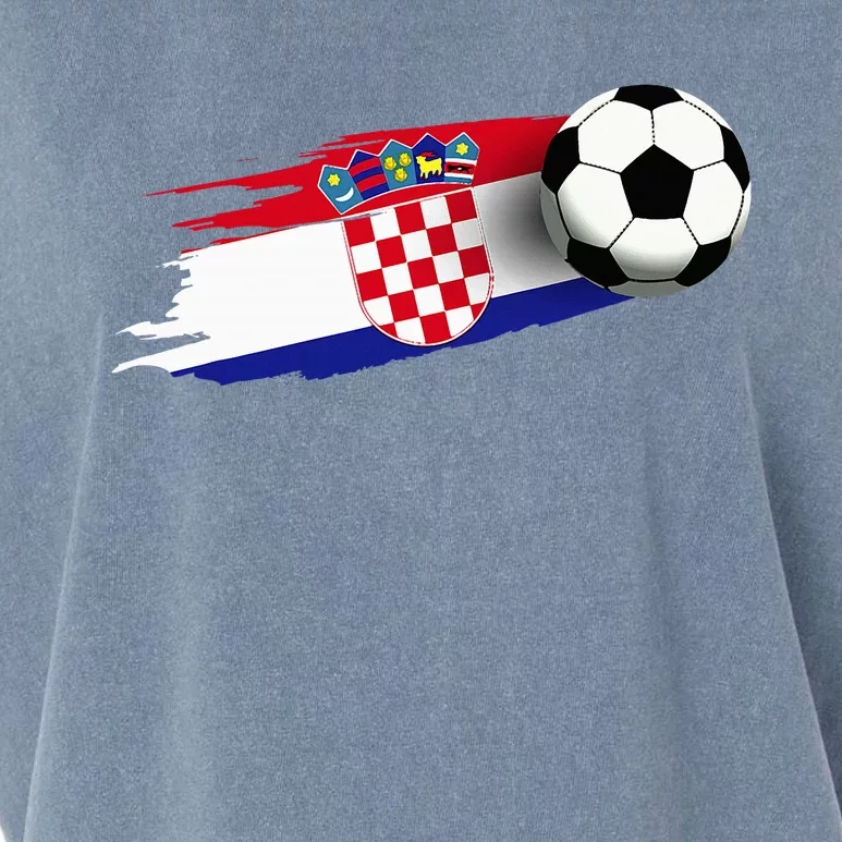 Croatia Flag Jersey Croatian Soccer Team Croatian Garment-Dyed Women's Muscle Tee