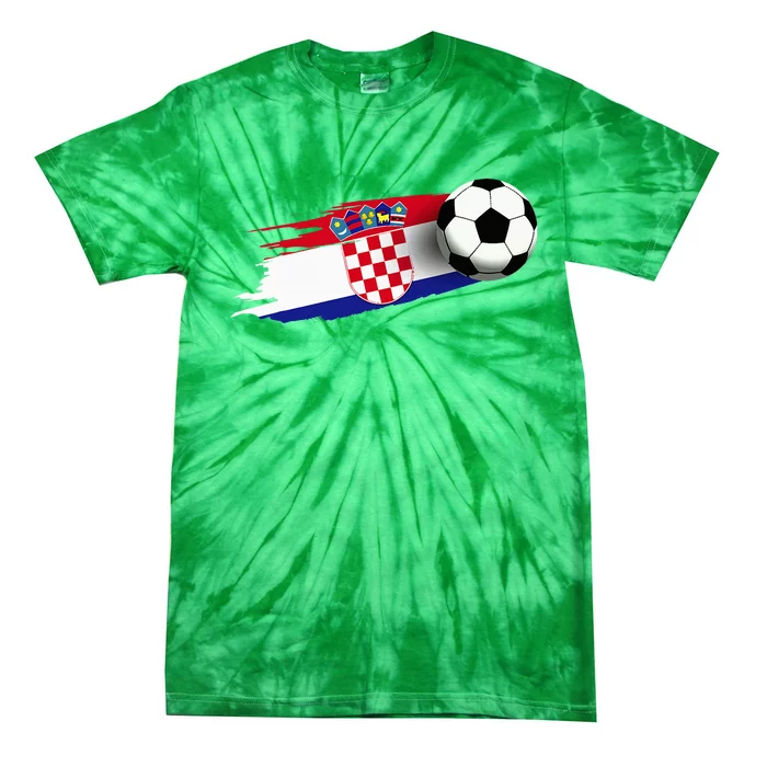 Croatia Flag Jersey Croatian Soccer Team Croatian Tie-Dye T-Shirt