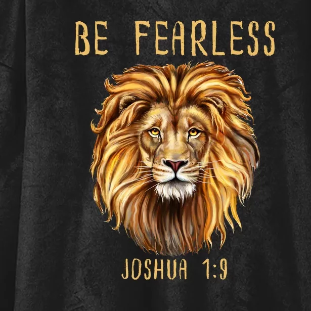 Christian Fearless Joshua 1:9 Faith Gift Hooded Wearable Blanket