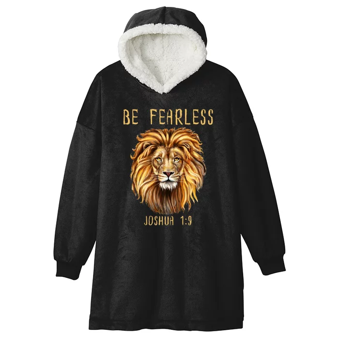 Christian Fearless Joshua 1:9 Faith Gift Hooded Wearable Blanket