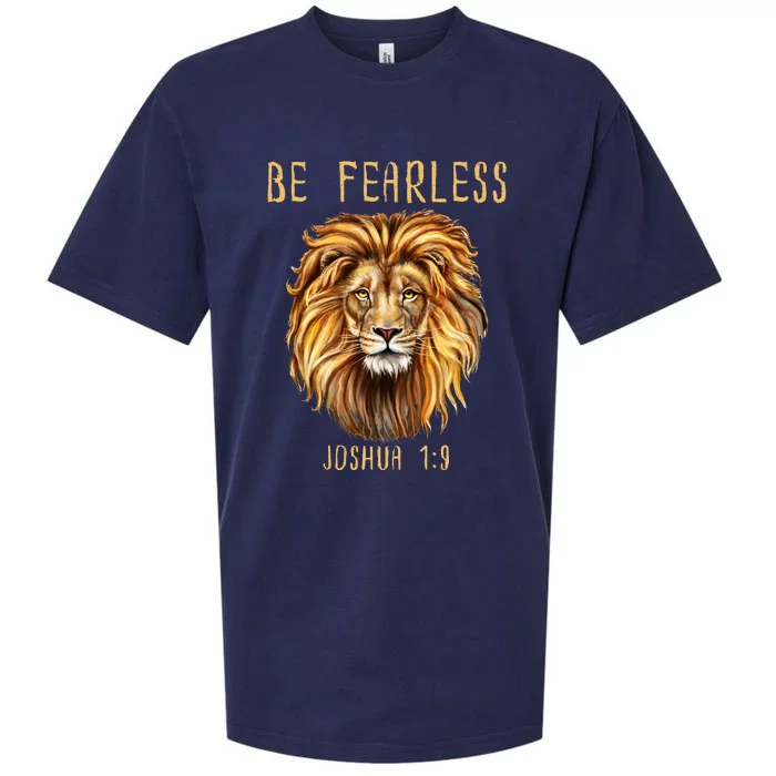 Christian Fearless Joshua 1:9 Faith Gift Sueded Cloud Jersey T-Shirt